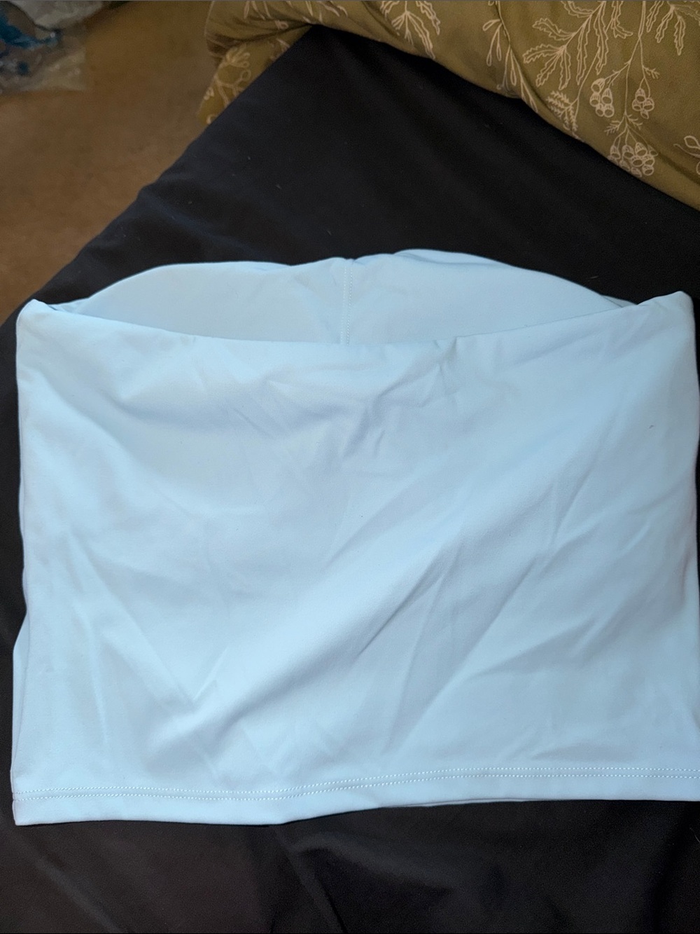 Light Blue Strapless Bandeau Top